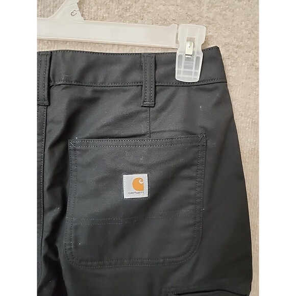 Carhartt Rugged Flex Loose Fit Canvas Work Shorts Womens 8 Black NEW - Picture 6 of 13
